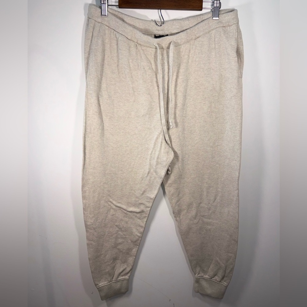 Eileen Fisher Beige Women Organic Joggers Lounge sweatpants Pull on Size Medium